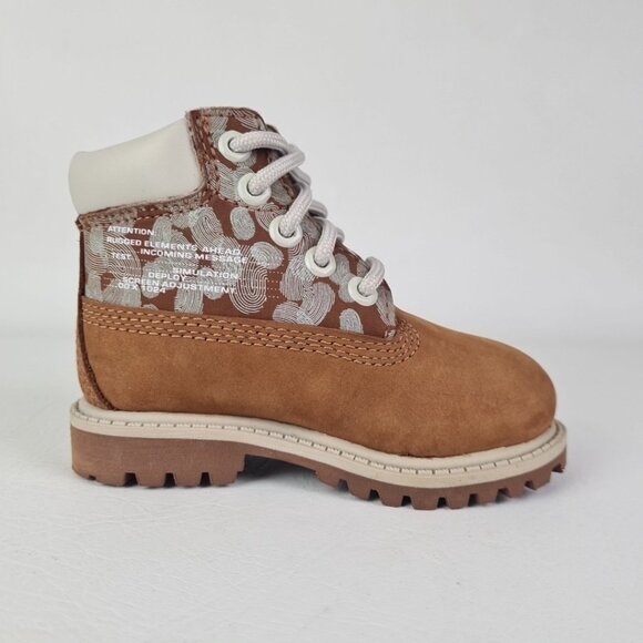 Timberland 6In Classic TODDLER Casual Boots Outdoors Wheat Leather SZ 5C - Picture 3 of 10